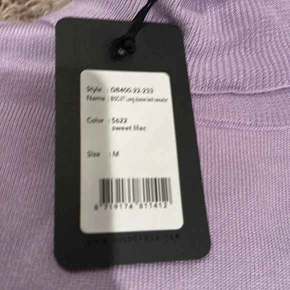 Goldbergh biscuit long sleeve knit ski sweater, sweet lilac size medium star